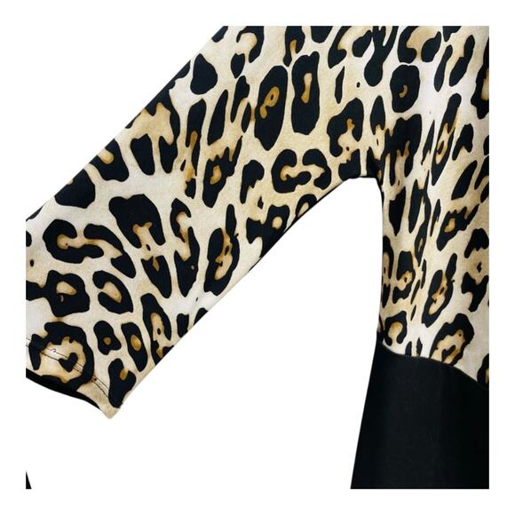 Chico’s Leopard Black Block Print Blouse Top Shirt Women’s Size 2 (U.S. XL / 16) - Picture 5 of 10